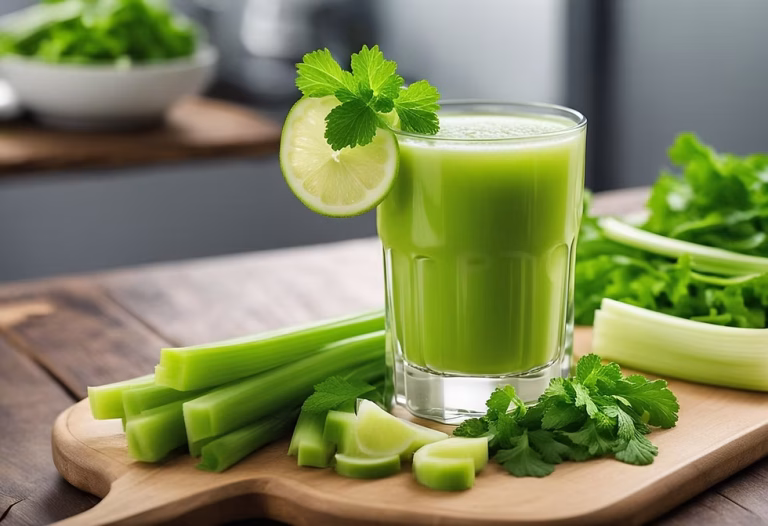 ¿Quieres renovar tu organismo? Descubre el poder del jugo verde de apio y espinaca.