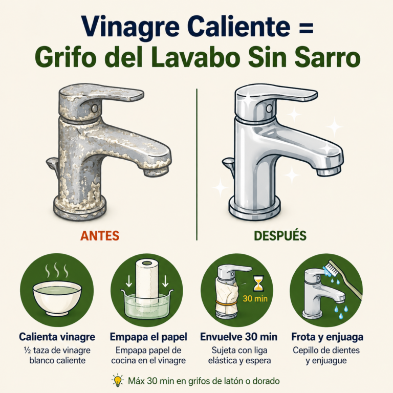 El truco del papel con vinagre para el grifo: Cómo eliminar el sarro y las manchas de cal por completo y sin tallar.