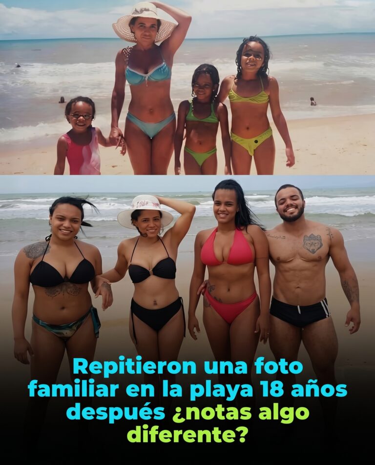 La familia que recreó una foto 18 años después y sorprendió a miles de personas con todo lo que había cambiado