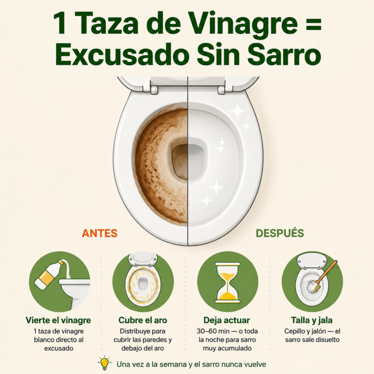 El poder del vinagre contra el sarro marrón del excusado: El truco definitivo para eliminar manchas difíciles en el baño.